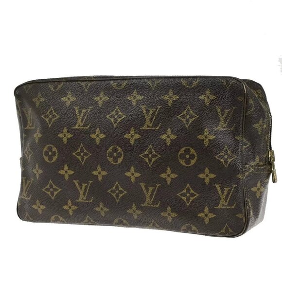 LOUIS VUITTON Trousse Toilette 28 Clutch Hand Bag Monogram Brown - Picture 15 of 16